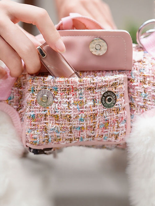 Tulle Pet Harness in Blush Pink