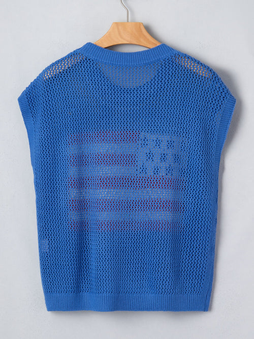 Flag Graphic Sweater Top