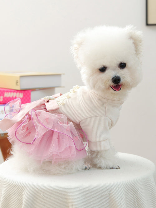 Pearl Pet Dress in Pink