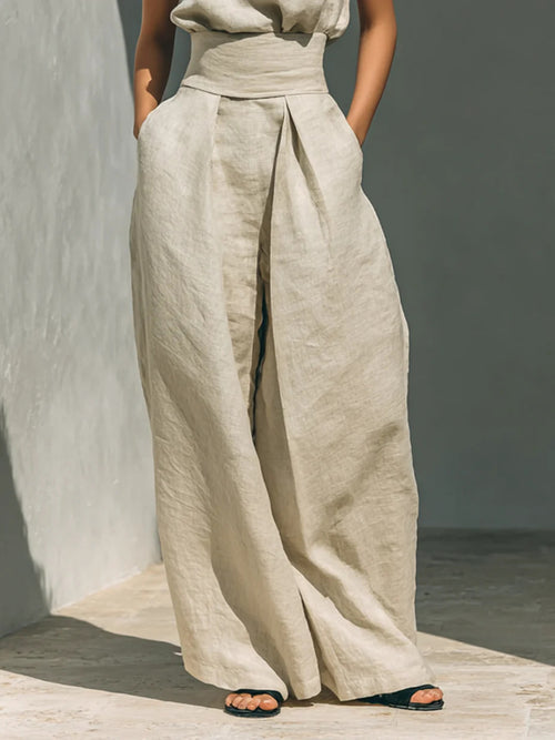 Turtleneck Pants Set in Ivory
