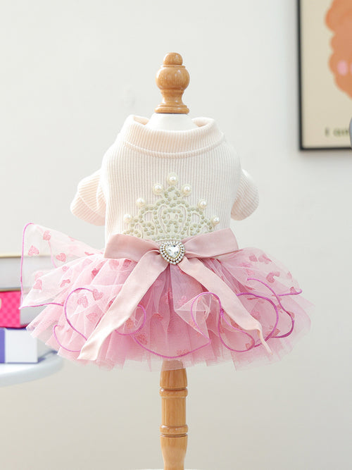Pearl Pet Dress in Pink