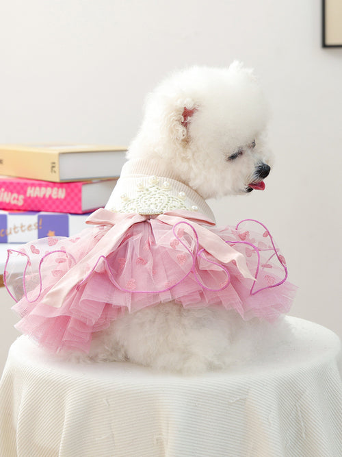 Pearl Pet Dress in Pink