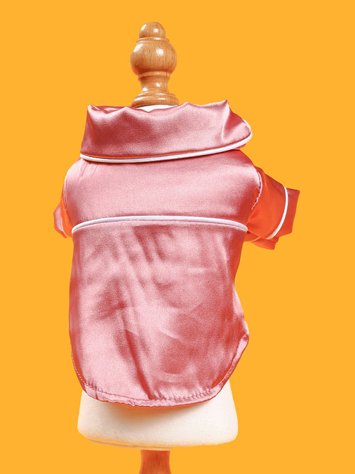 Satin Cozy Pet Pajamas in Dusty Pink