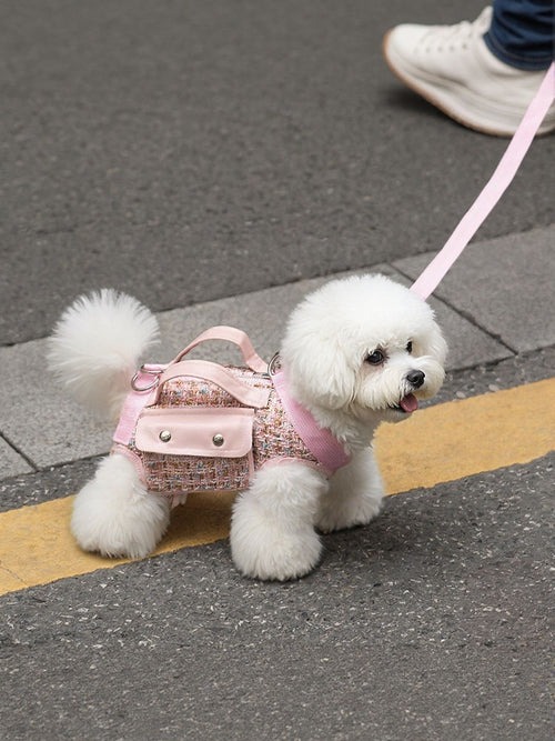 Tulle Pet Harness in Blush Pink