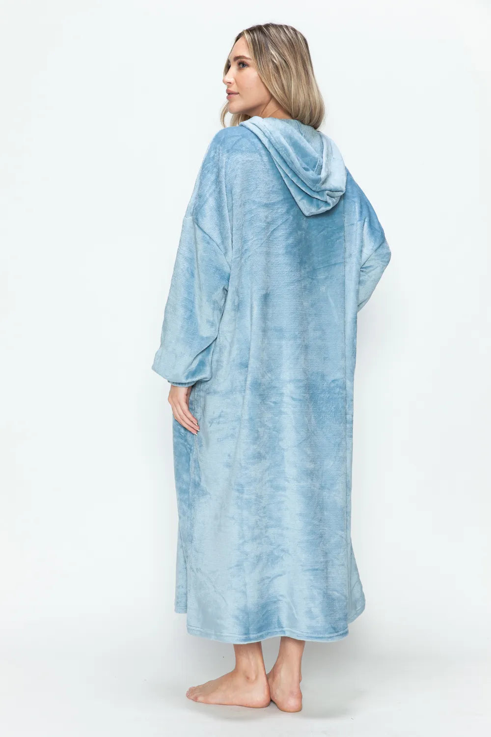 Full-Size Hooded Midi Lounge Dress
