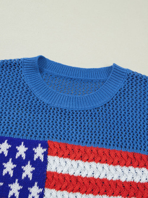 Flag Graphic Sweater Top