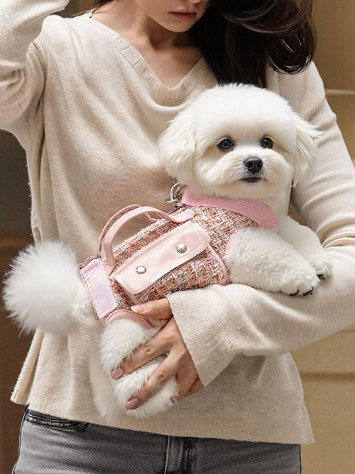 Tulle Pet Harness in Blush Pink